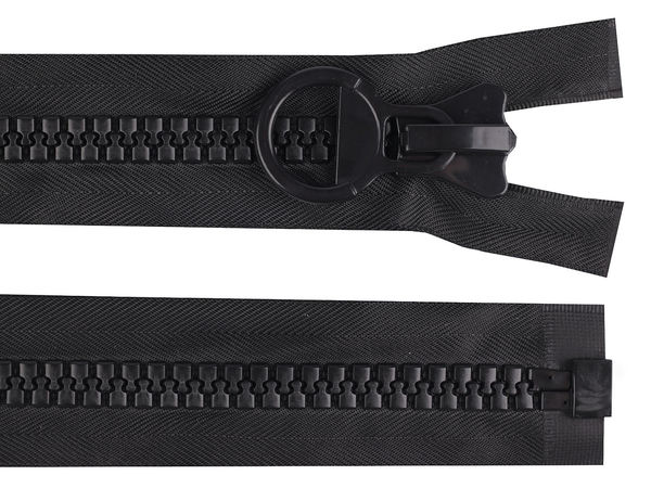 Robuster extra großer Kunststoff-Reißverschluss Nr. 20 in Schwarz – 60 cm & 70 cm