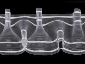 Premium transparentes Gardinenband - 10 mm Smokfalte mit 4 Zugschnüren