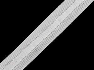 Universal-Gardinenband – 25 mm Kräuselband mit 2 Zugschnüren, Weiß