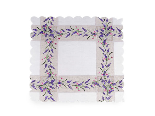 Elegant quadratisches Stoff-Tischset mit Blumenmuster (40x40 cm) – Hochwertiger Tischschutz