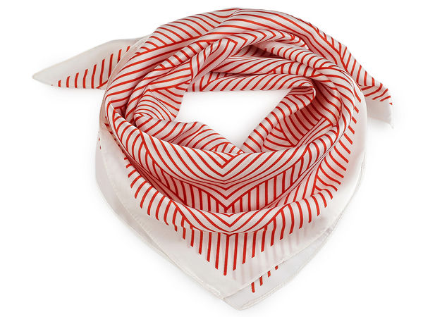 Premium gestreiftes Satin-Quadrattuch - Elegantes Halstuch 65x65 cm in Seidenoptik & Accessoire