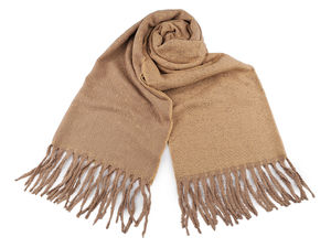 Premium weicher Bouclé-Winterschal und Plaid-Deckenschal mit Fransen (60x195 cm)