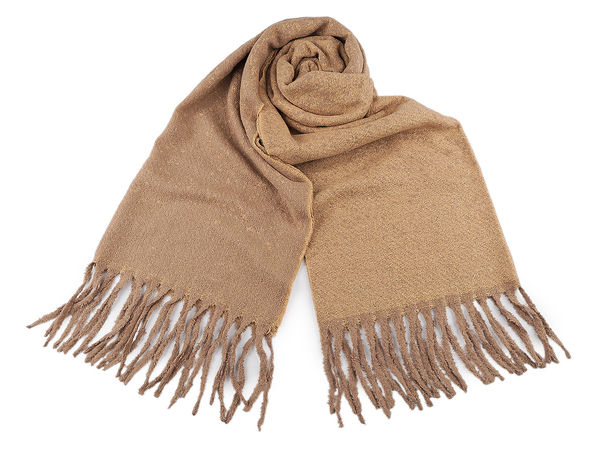 Premium weicher Bouclé-Winterschal und Plaid-Deckenschal mit Fransen (60x195 cm)