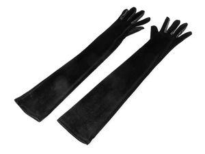 Lange Samt-Partyhandschuhe