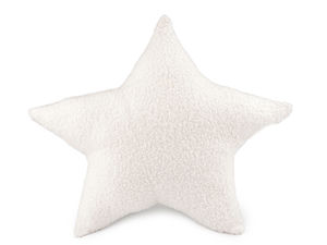 Premium Stern-Bouclé-Dekokissen – Ø 40 cm Weiches Shaggy-Zierkissen