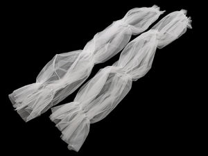 Elegante 70cm Tüll-Ärmel für formelle Anlässe - Lange transparente Mesh-Abendhandschuhe für Hochzeiten und Partys