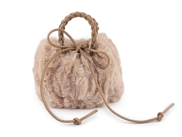 Kunstfell-Handtasche 24x18 cm