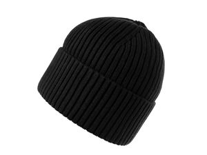 Unisex-Strickbeanie mit Streifenmuster und elastischem Rollrand für den Winter