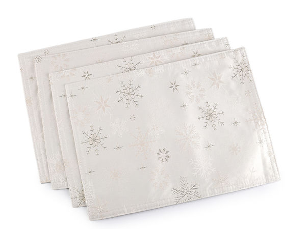 Weihnachts-Tischset aus Textil, doppelseitig mit feinem Lurex 30x40 cm