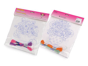 Kinder-Stickset mit vorgedrucktem Motiv 2 Stk.