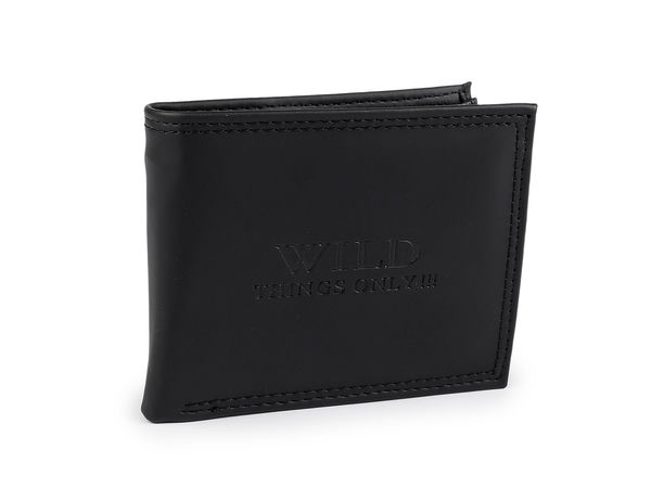 Klassische Herren-Geldbörse mit Prägung – Leichter Organizer mit 7 Kartenfächern & Münzfach mit Druckknopf (9 x 11 cm)