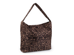 Große Premium-Handtasche mit Animal-Print - Elegante Schultertasche aus Textil mit Magnetverschluss (48x37 cm)