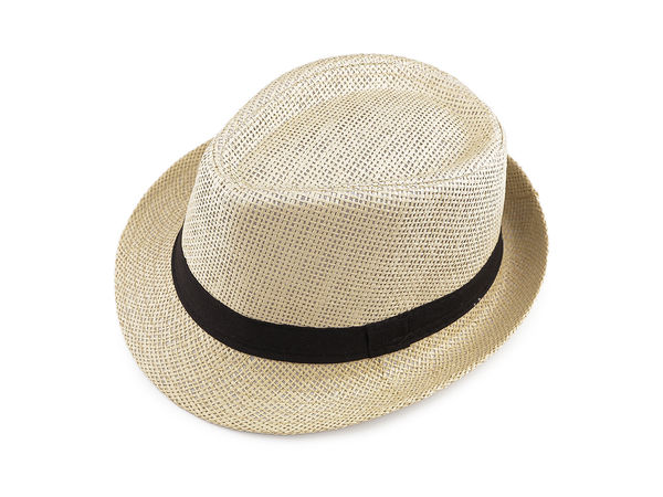 Klassischer Unisex-Sommerstrohhut - Atmungsaktiver Strand-Fedora mit breiter Krempe und Sonnenschutz