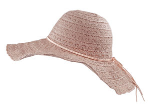 Eleganter Damen-Sommer-Sonnenhut mit Spitze - Atmungsaktiver Strohhut mit breiter Krempe für den Strand