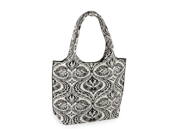 Premium Strick-Schultertasche - Große, geräumige Handtasche für Shopping, Strand & Freizeit (42 x 33 cm)