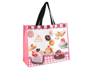 Premium wiederverwendbare Tragetasche - Große umweltfreundliche Einkaufs- und Schultertasche für den Alltag (48x42 cm)
