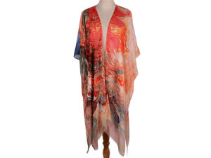 Vielseitiger gemusterter Strandkimono-Überwurf - Leichte Premium-Strandstola und Schal