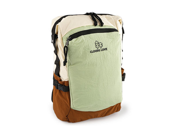 Leichter Textil-Rucksack für den Alltag – Vielseitiger Tagesrucksack für Reisen und Freizeit mit Reißverschlusstasche und Flaschenhaltern