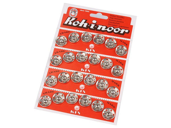 Premium Metall-Druckknöpfe zum Annähen (Größe 7, 18 mm) - 6er-Pack