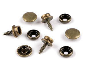 Strapazierfähige Druckknöpfe zum Anschrauben aus Metall (15 mm) – Premium 3-teilige Druckknöpfe für Verbindungen von Stoff auf feste Oberflächen