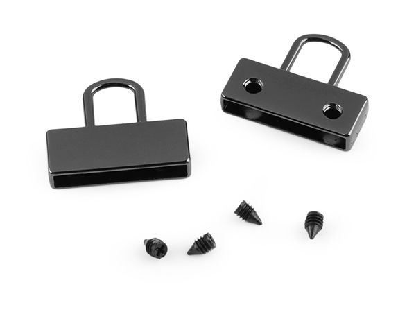 Premium-Riemenendkappen aus Metall (20 mm Breite) - Flache Riemen- und Kordelendkappen mit Schrauben für Taschenhenkel, Gürtel & Quasten