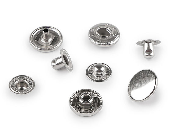 Druckknöpfe Ø 15 mm für mittelschwere Stoffe, rostfrei