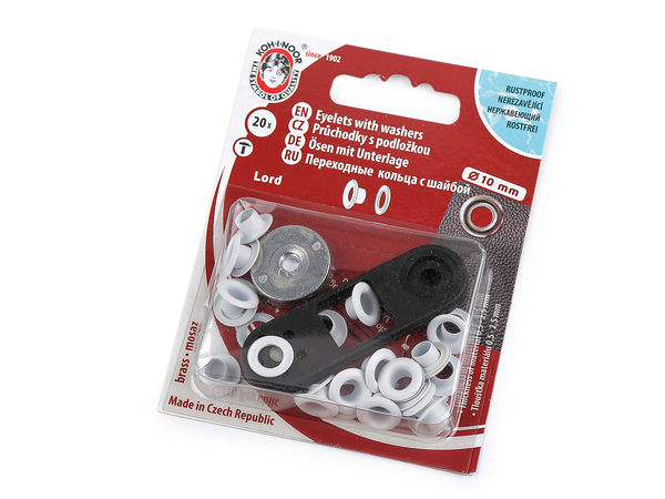 Ösen mit Scheiben, Innen-Ø 5,5 mm / Außen-Ø 10 mm