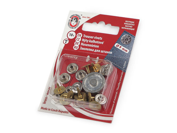 Premium-Ziernietenkappen (9 mm) für Jeans, Lederarbeiten und Taschenherstellung