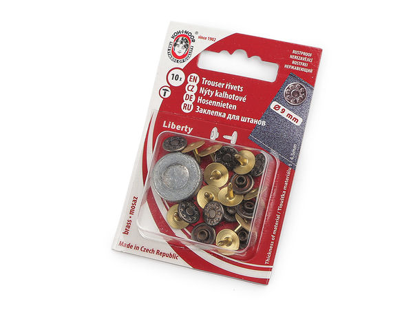 Premium-Ziernietenkappen (9 mm) für Jeans, Lederarbeiten und Taschenherstellung