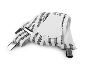 Hosenträger mit Musik-Motiv Breite 4 cm Länge 120 cm