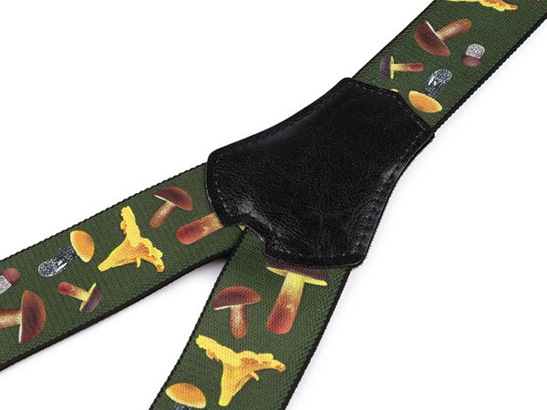 Hosenträger mit Pilz-Motiv, Breite 4 cm, Länge 120 cm