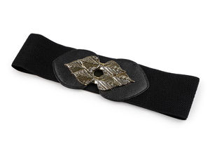 Breiter elastischer Damen-Taillengürtel mit eleganter Metallschnalle