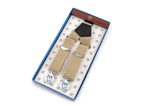 Hochwertige verstellbare Kinderhosenträger mit Motiv-Clips (inklusive Geschenkbox)
