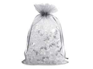 Premium Organza-Geschenkbeutel - Transparente Säckchen mit Kordelzug für Gastgeschenke, Bastelarbeiten und Geschenkverpackungen, 17 x 23 cm
