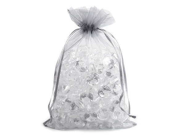 Premium Organza-Geschenkbeutel - Transparente Säckchen mit Kordelzug für Gastgeschenke, Bastelarbeiten und Geschenkverpackungen, 17 x 23 cm