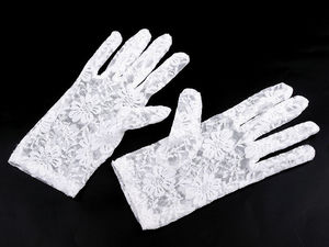 Premium kurze Spitzenhandschuhe - Elegante elastische Handschuhe für festliche Anlässe und Abendgarderobe