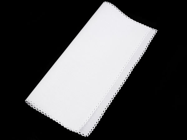 Premium Herren-Taschentücher aus weißer Baumwolle (21x21 cm, 2er-Pack)
