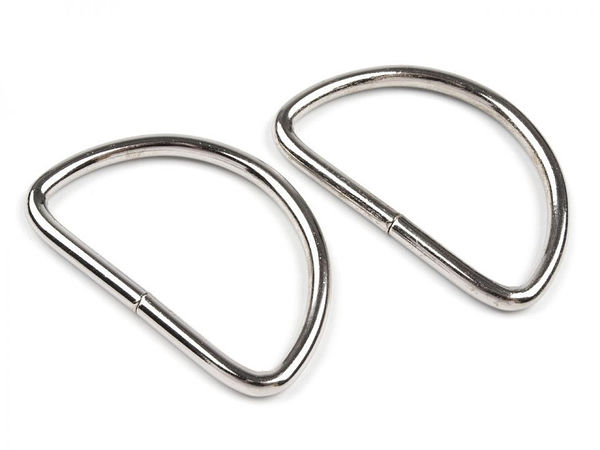 Premium-Metall-D-Ring - 50 mm Breite, 4 mm Drahtdurchmesser für Taschen, Gürtel & Gurte