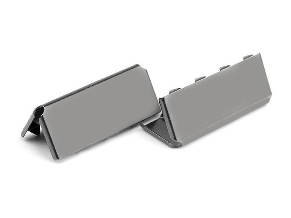 Gurtbandende aus Metall / Riemenendstück für flache Kordeln, Breite 25 mm