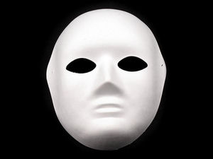 Weiße DIY-Papiermaske für Maskeraden - Hochwertige unbemalte Karnevalsmaske zum Gestalten