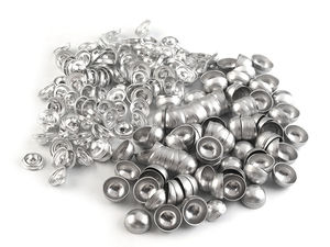 Premium-Beziehknöpfe aus Ganzmetall – Größe 16 (Nickel-Optik)