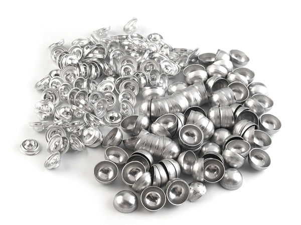 Premium-Beziehknöpfe aus Ganzmetall – Größe 16 (Nickel-Optik)
