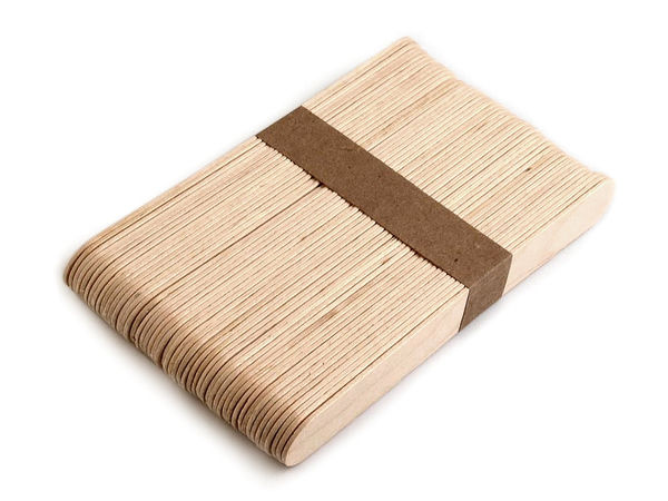 Premium Naturholz-Bastelspatel & DIY-Bastelhölzer - 1,8 x 15 cm