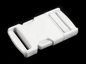 Premium-Kunststoff-Steckschnalle 25 mm mit integriertem Gurtversteller