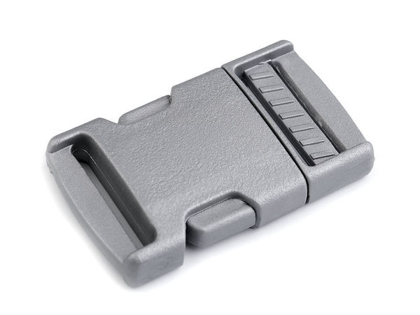 Premium-Kunststoff-Steckschnalle 25 mm mit integriertem Gurtversteller