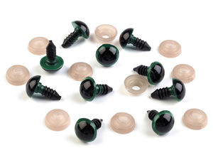 Kunststoff-Sicherheitsaugen 12 mm mit Sicherungsscheibe
