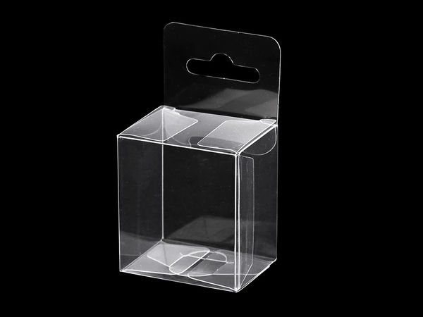 Premium transparente Geschenk- und Bastelschachtel mit Aufhängeloch