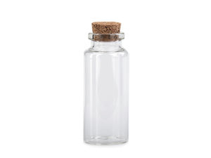 Kleine Klarglas-Fläschchen mit Naturkorken, 30x70 mm - Vielseitiges Bastelglas-Set (12er-Pack)