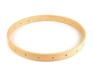 Premium Buchenholz DIY-Bastelring mit vorgebohrten Löchern (Ø 21 cm) - Natur hell
