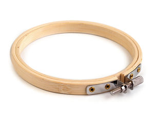 Premium-Stickrahmen aus Bambus, 10 cm - Buchen-Optik